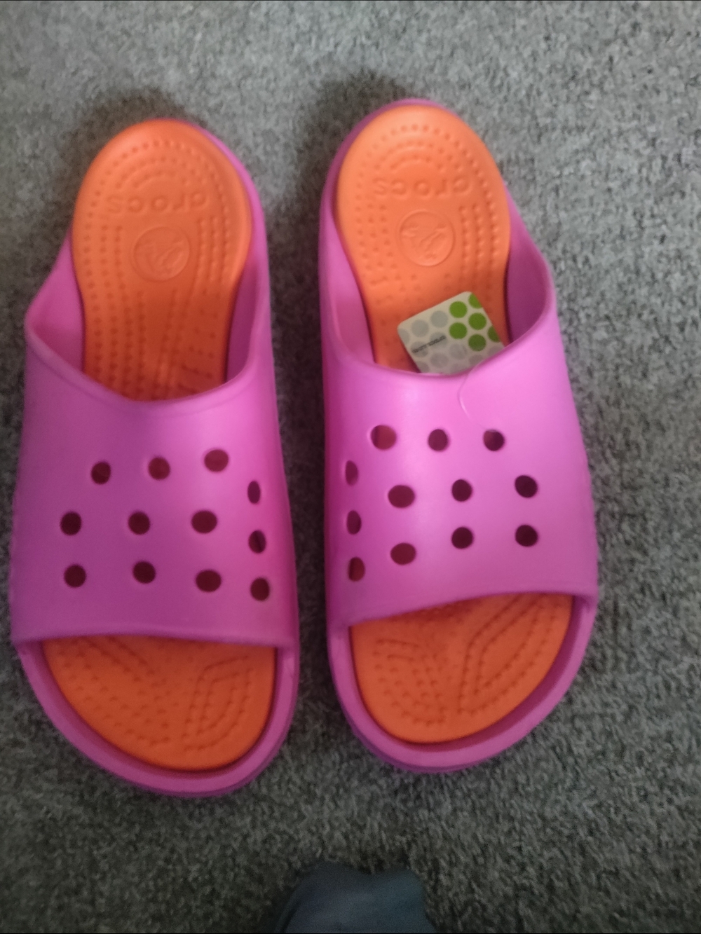 Crocs Classic Clog in Fuchsia and Orange